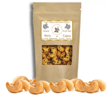 Noix de Cajou Algue & sésame Curry Coco Fruit Sec Ighma