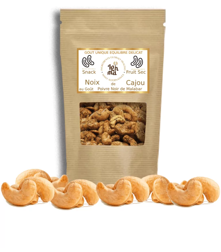 Noix de Cajou au Poivre noir de Malabar Fruit Sec Ighma Noix de Cajou au Poivre noir de Malabar Fruit Sec Ighma