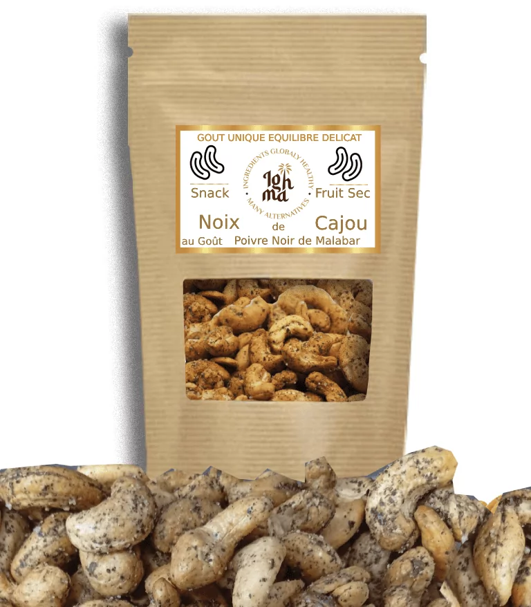 Noix de Cajou au Poivre noir de Malabar Fruit Sec Ighma