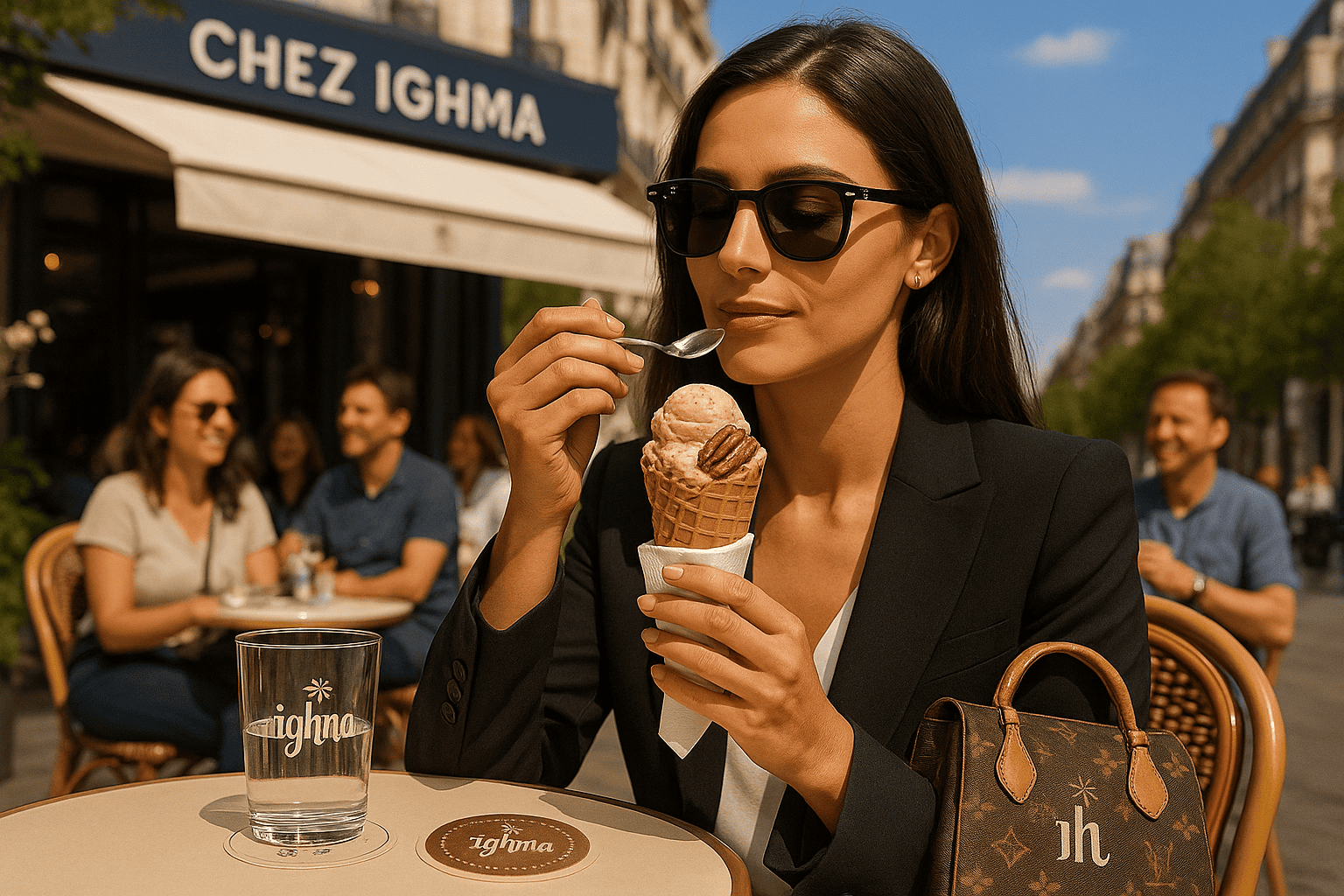 Noix de pécan fruits secs pour une glace