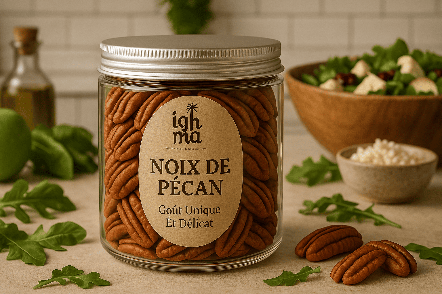 Noix de Pécan pour une salade salé